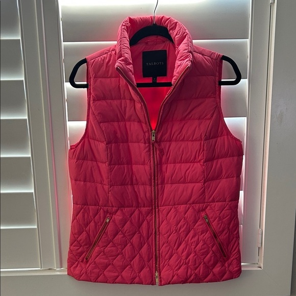 Talbots Jackets & Blazers - Talbots Women's Vibrant Pink Quilted Vest